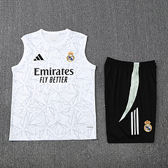 25-26 Real Madrid White Vest Training Suit/25-26皇马背心训练服