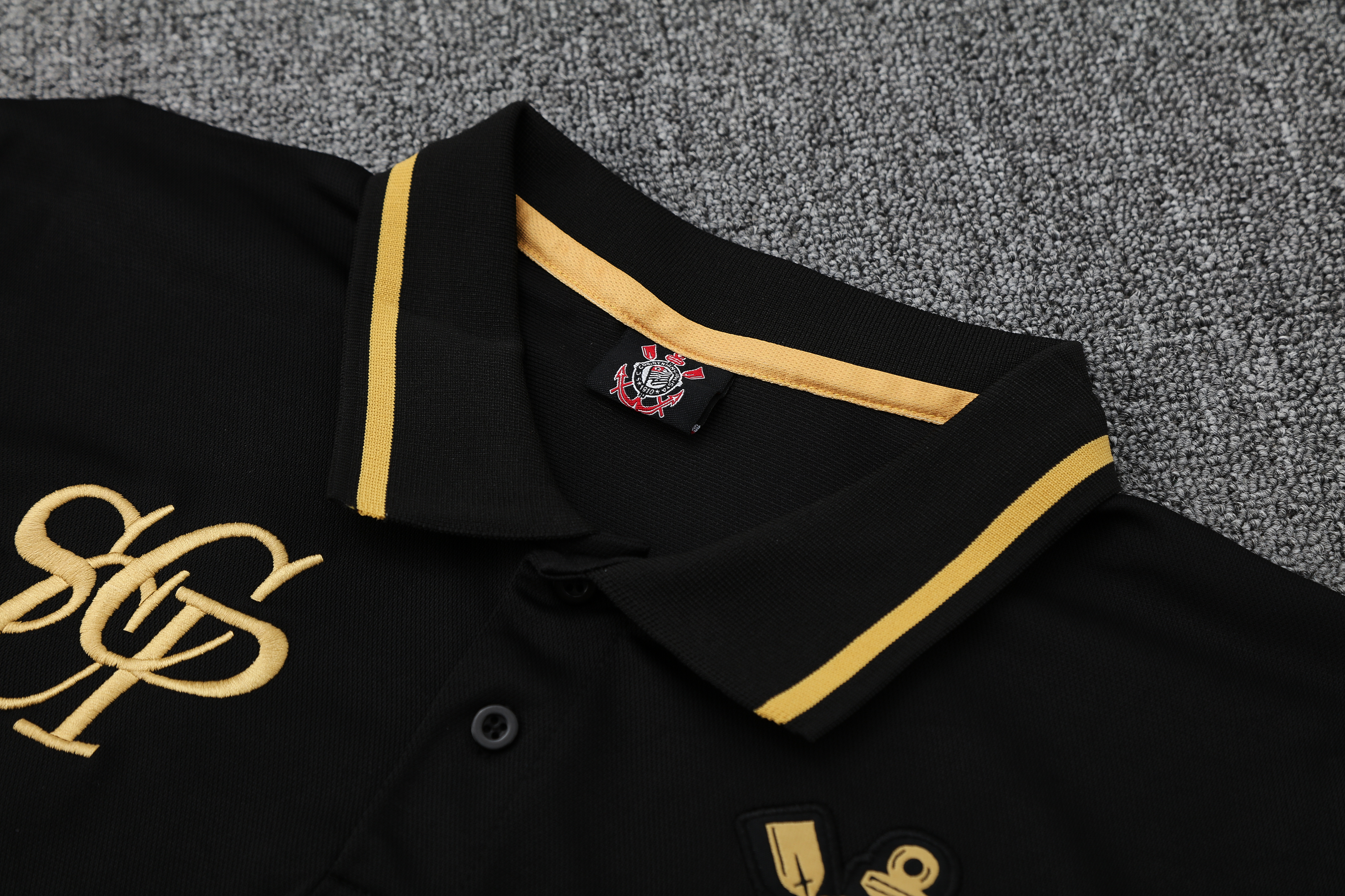 25-26 Corinthians Black Polo/25-26科林蒂安斯黑色Polo