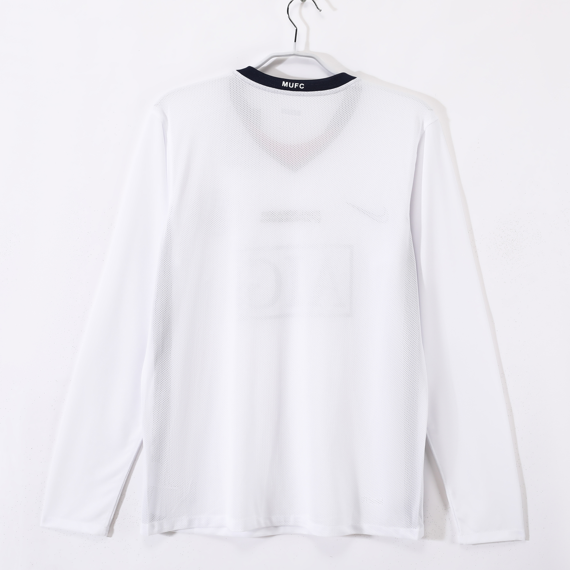 08-09 Manchester United Champions League away white Long Sleeve jersey/08-09 曼联客场球迷,欧冠版长袖