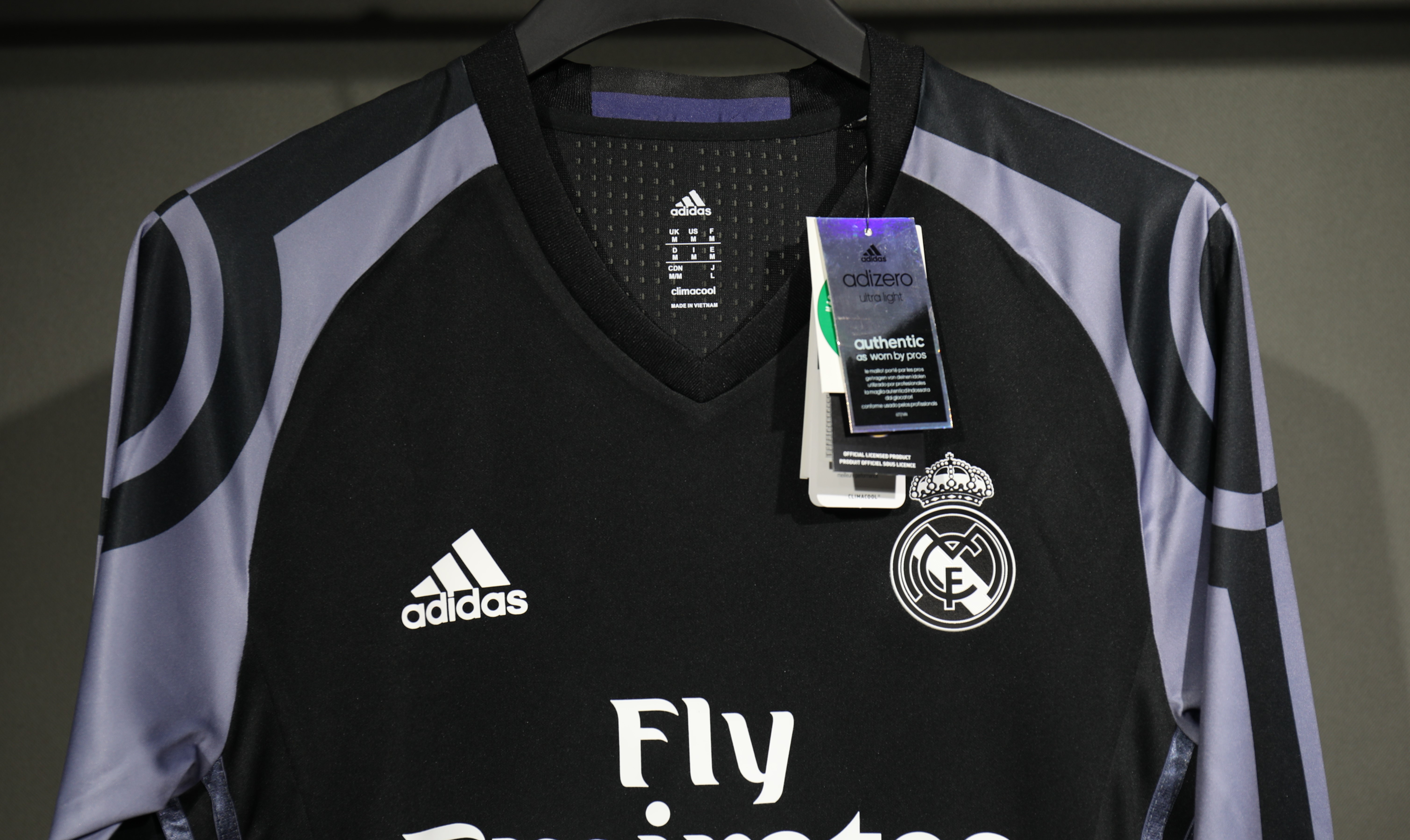 16-17 Real Madrid Third Player Long Sleeve Retro Jersey/16-17 皇马第二客场球员长袖