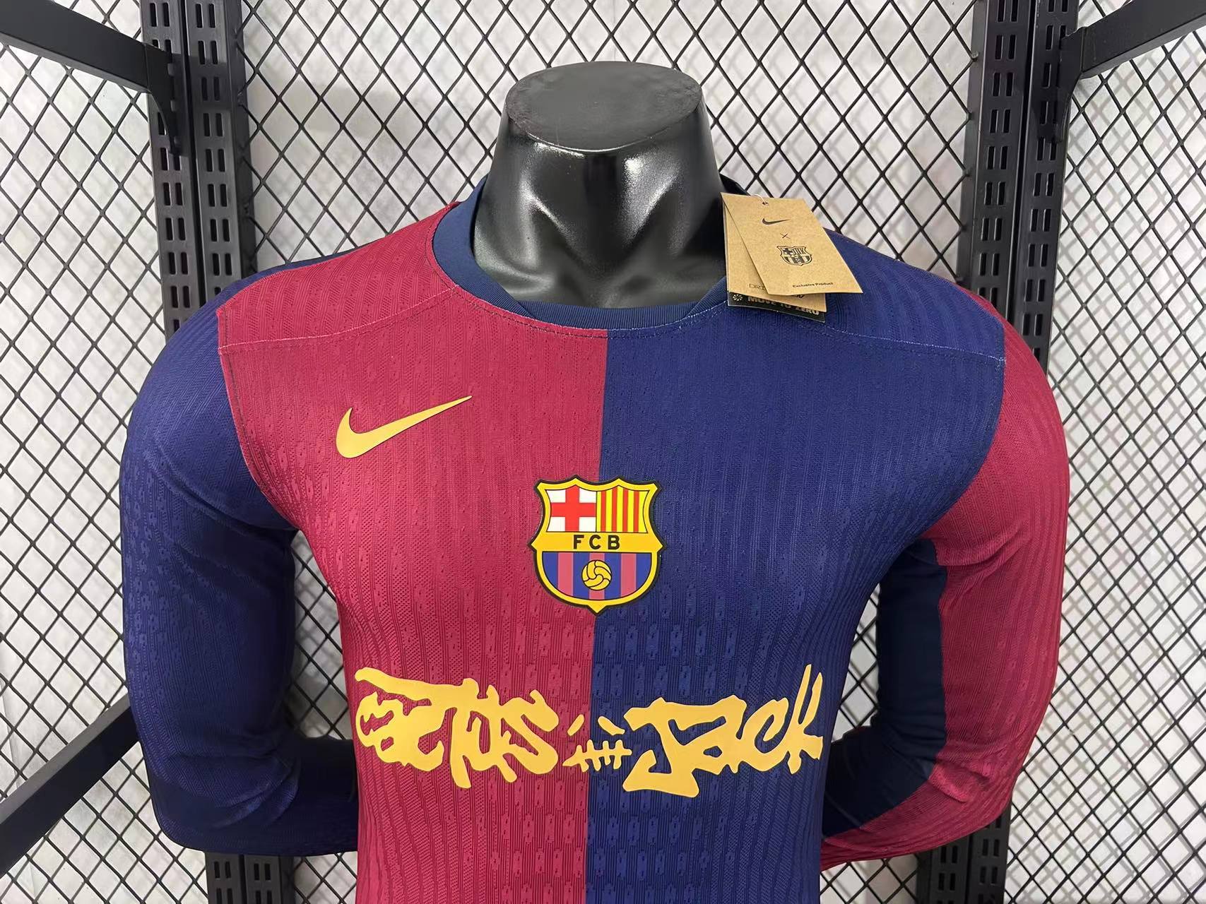 24-25 Barcelona TRAVIS SCOTT Long Sleeve Player Jersey/ 24-25巴萨球员特别版长袖