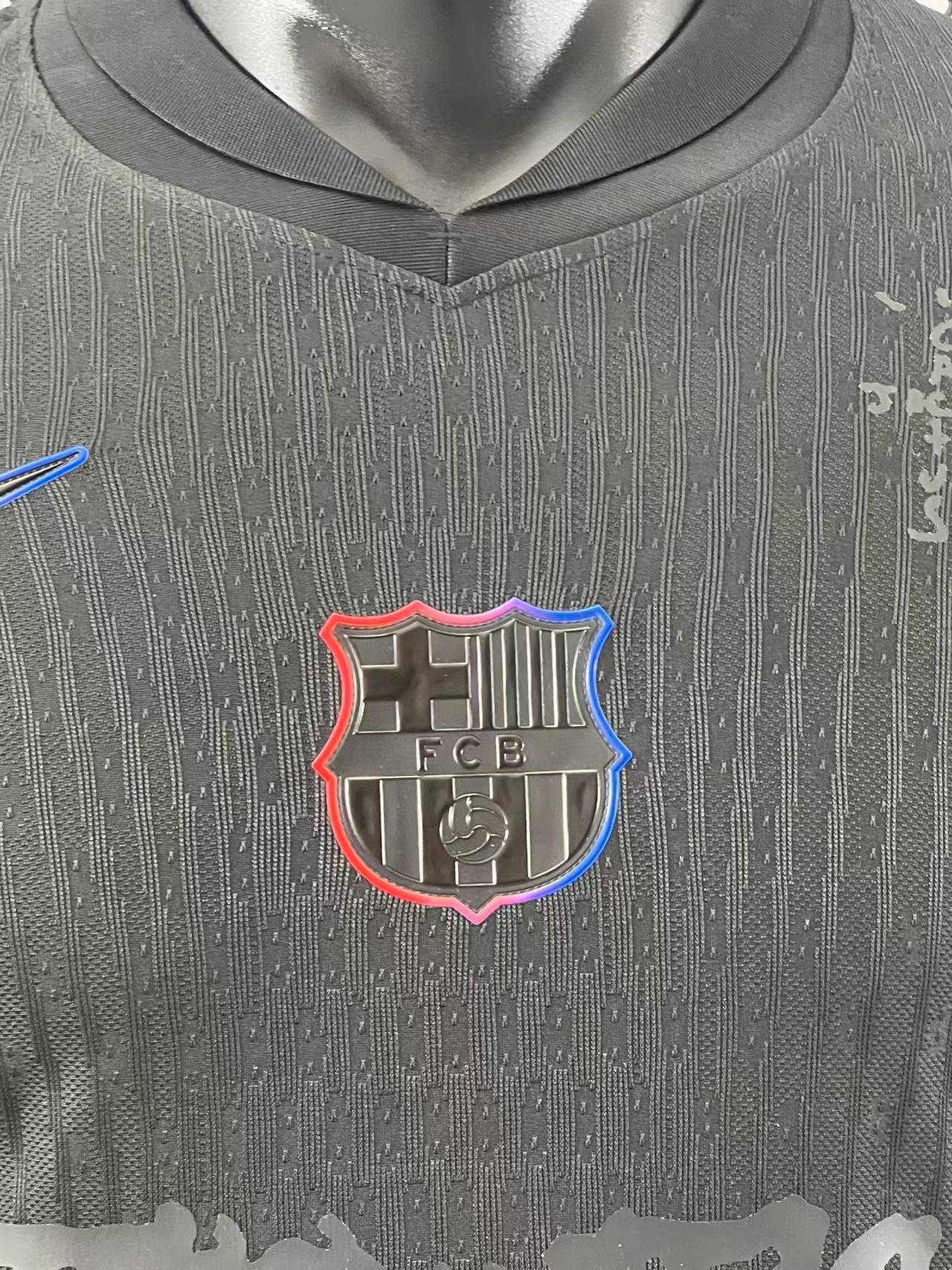 24-25 Barcelona Black TRAVIS SCOTT Player Long Sleeve Jersey/ 24-25巴萨客场球员特别版长袖
