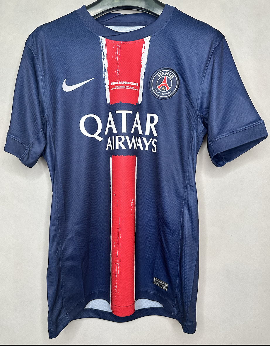24-25 PSG Home Fans With Final Game Detail Jersey/ 24-25 PSG主场球迷版决赛版
