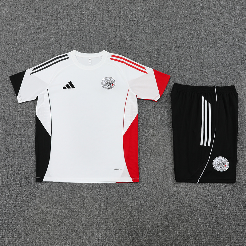 25-26 AX White Short Sleeve Training Suit/ 25-26阿贾克斯短袖训练服