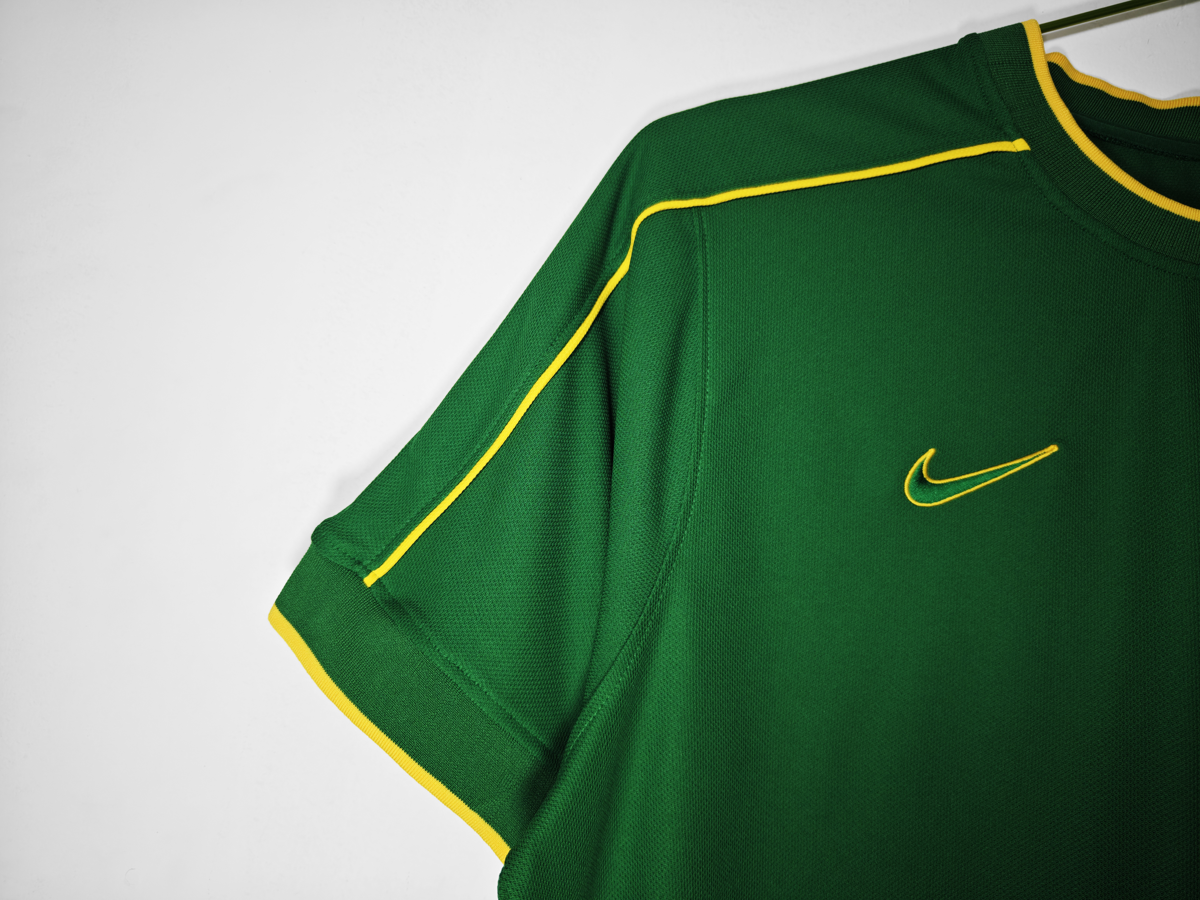 1998 Brazil Goalkeeper Green Retro Jersey/1998巴西守门员复古