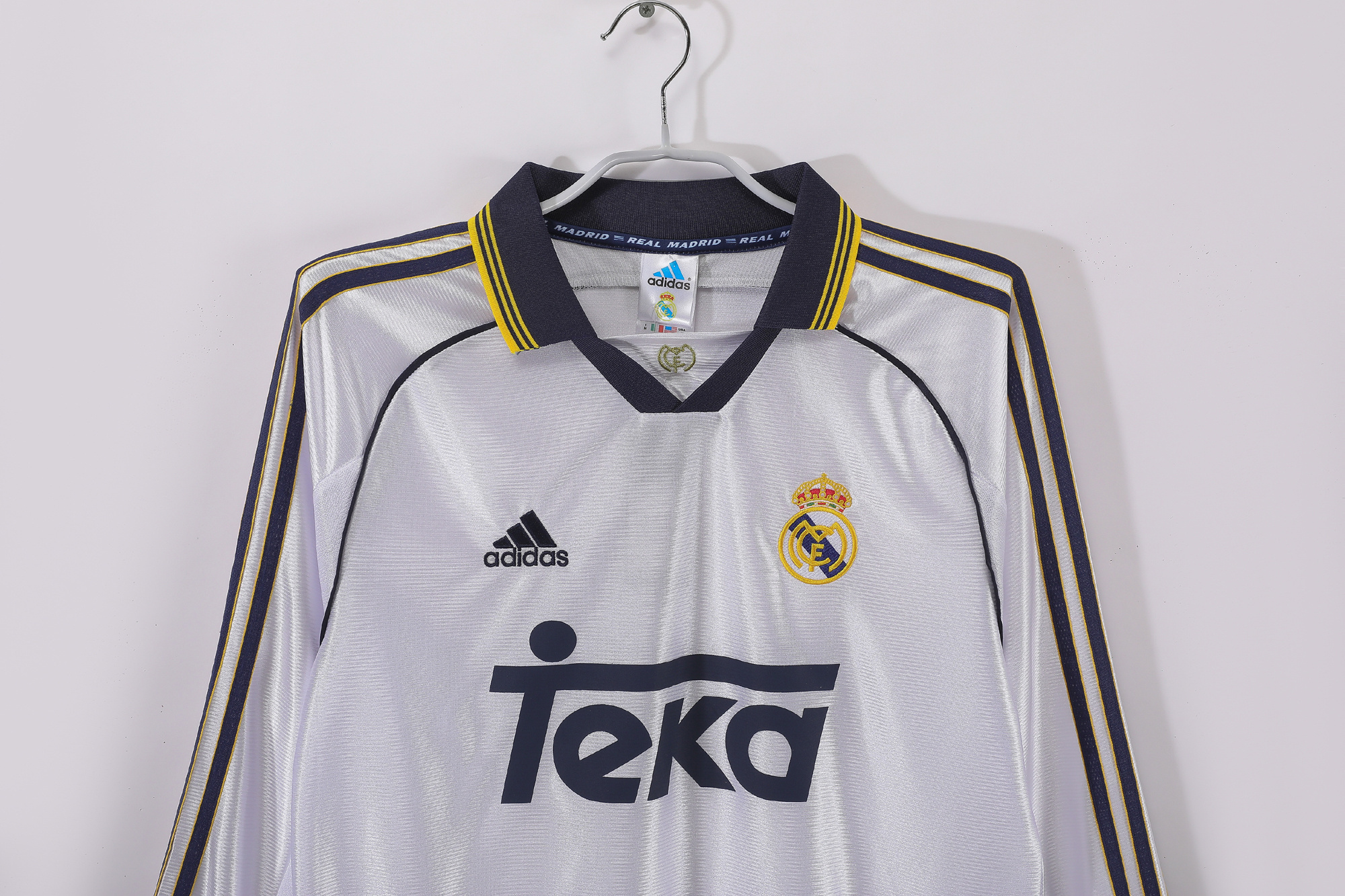 1998-2000 Real Madrid Home Long Sleeve Retro Jersey/98-00皇马主场长袖