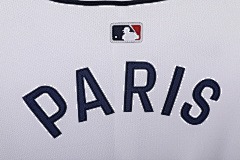 25-26 PSG White Baseball Jersey/ 25-26PSG巴黎棒球服