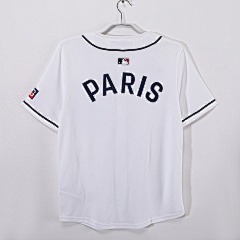 25-26 PSG White Baseball Jersey/ 25-26PSG巴黎棒球服
