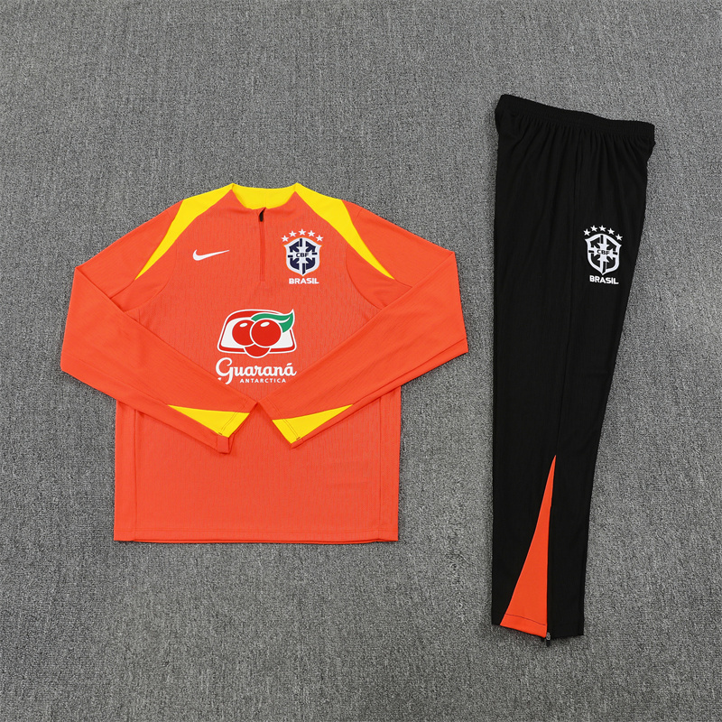 2025 Brazil Orange Player Version Training Suit/2025巴西训练服,球员版