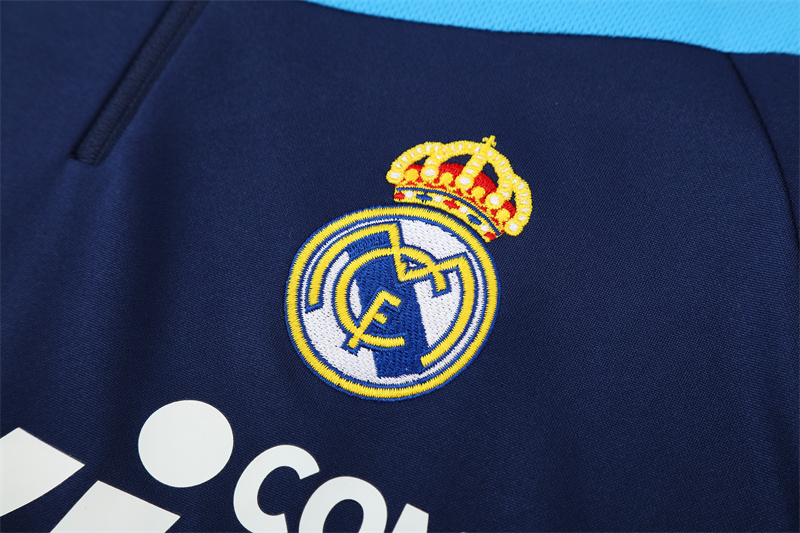 09-10 Real Madrid Retro Training Suit Top/09-10皇马复古上衣